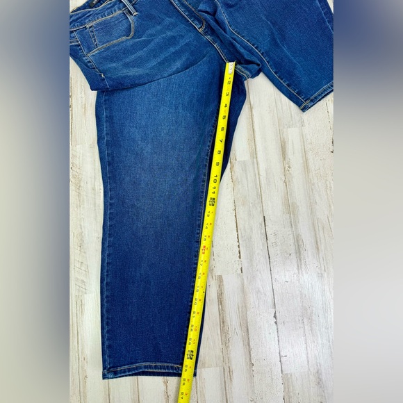 NWT Talbots Navy Blue Jegging Crop High Waist Jeans With Pockets 16W Curvy - Picture 9 of 13